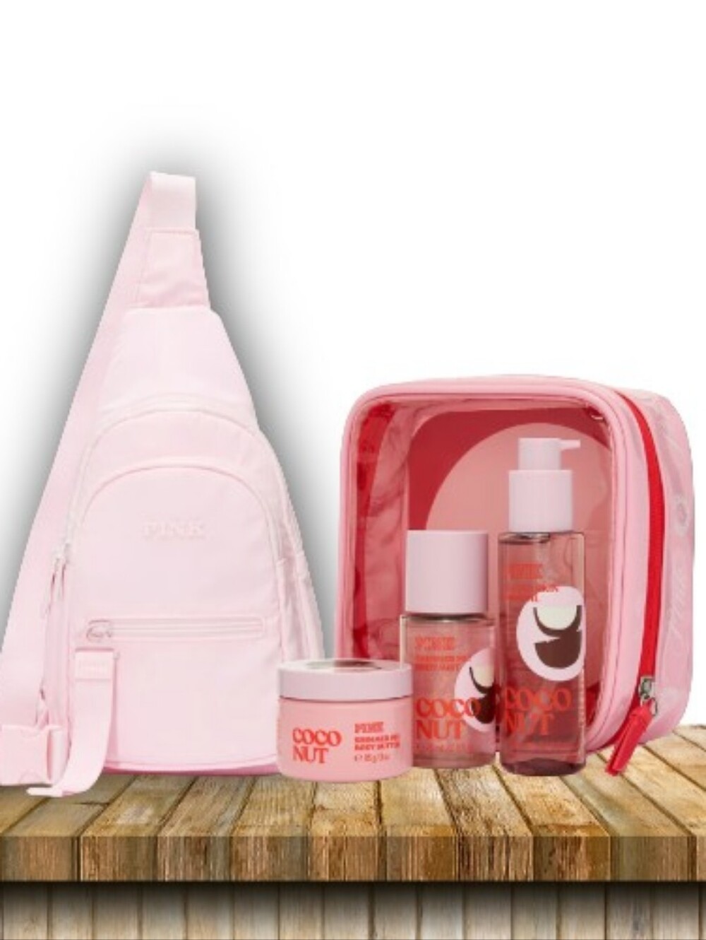 VS PINK Coconut Travel pack & Backpack  Bundle NWT!♡♡